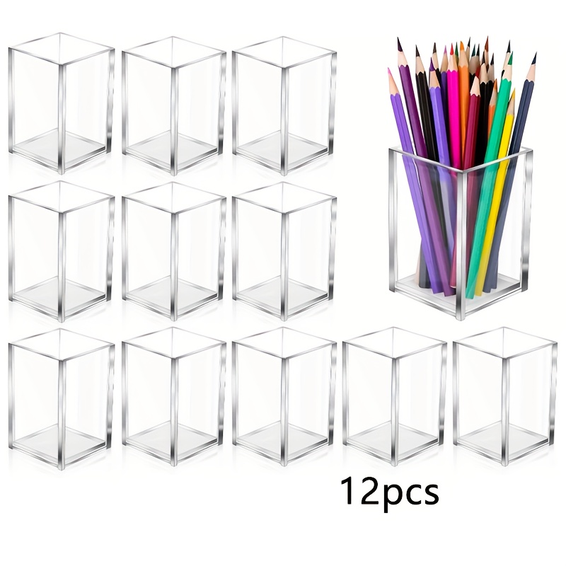 12pcs Clear Acrylic Makeup Bru - Home Office Work Table 评论和价格