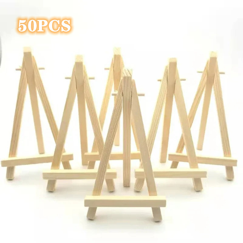 50/10pcs Wood Mini Easel Frame - Document Holder Stand 评论和价格