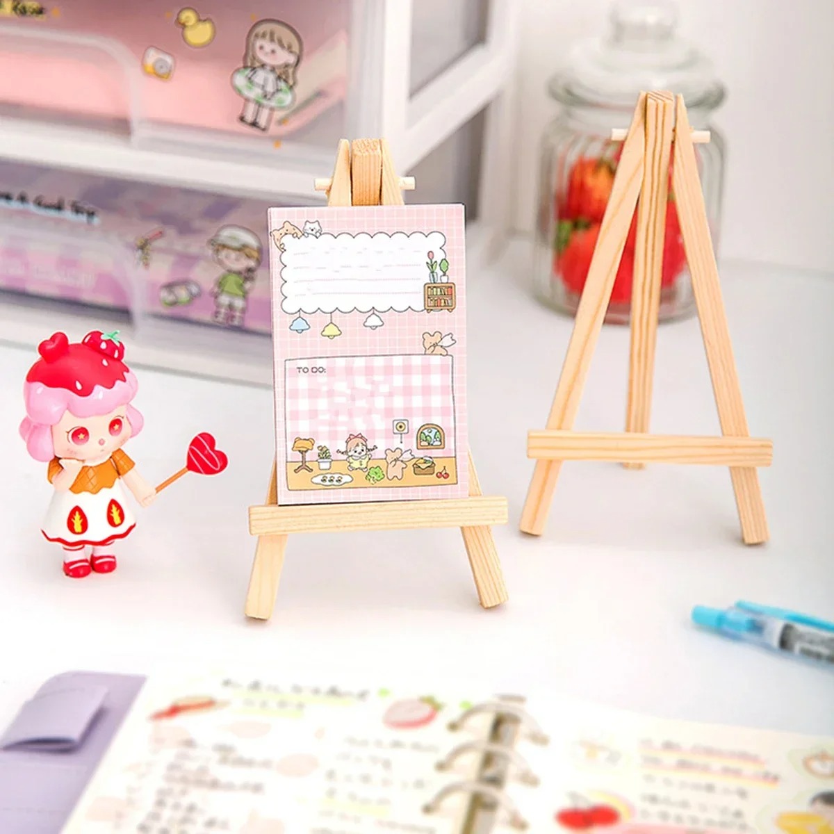 50/10pcs Wood Mini Easel Frame - Document Holder Stand 评论和价格